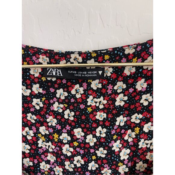 ZARA Floral Mini Dress Size XS - Picture 5 of 5